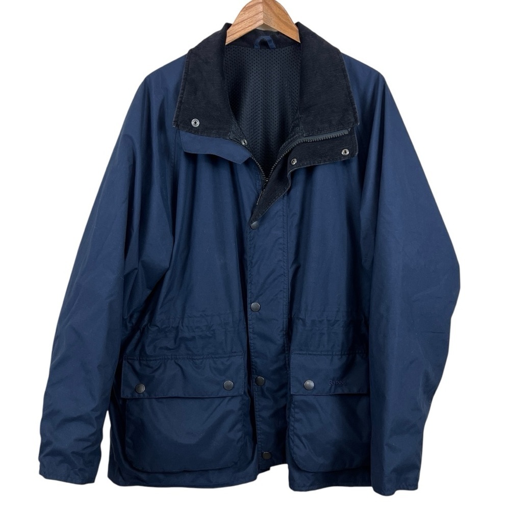 Barbour Equestrian A938 Navy Blue Winter Jacket Mens Size XL